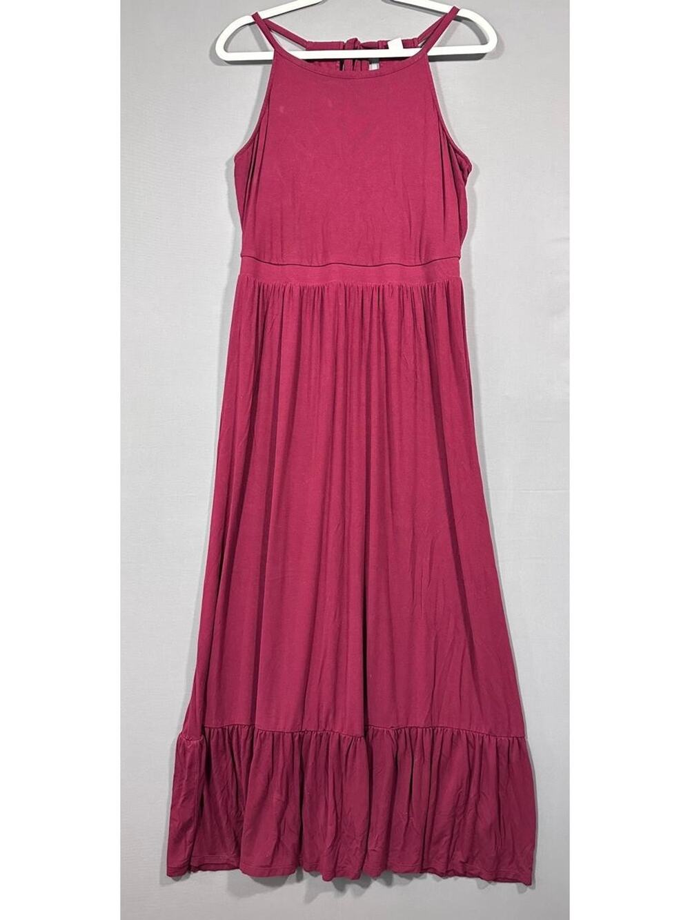 Old Navy Maxi Sundress Maroon Womens Large Boho Resort Tropical Preppy Summer